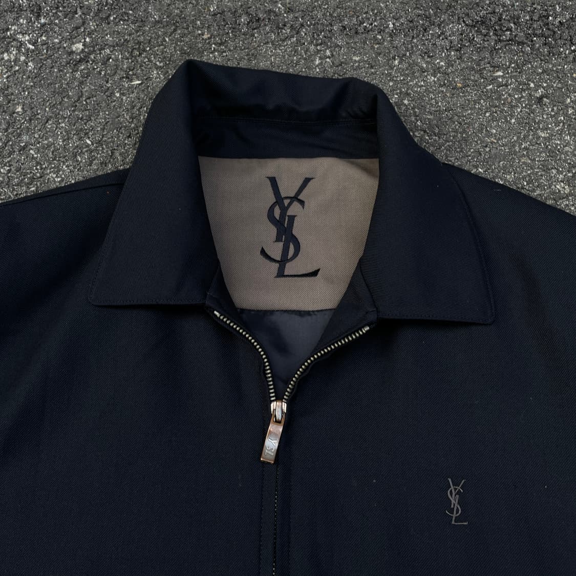 90s YSL 입생로랑 아카이브 블랙 모 자켓 블루종 105 상품이미지5