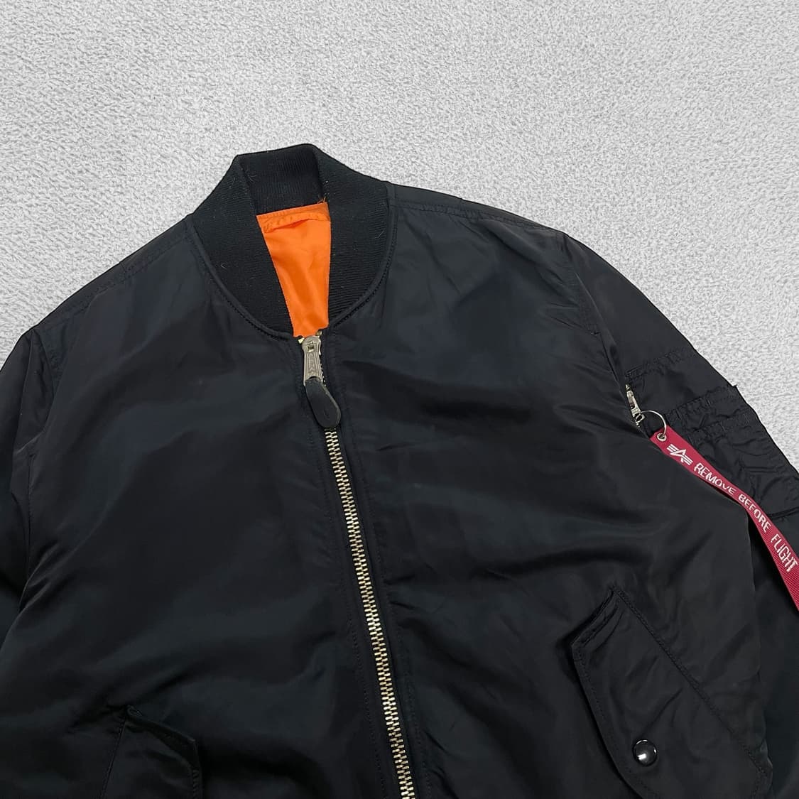 알파인더스트리 ma1 플라이트 항공 점퍼 블랙 상품이미지2