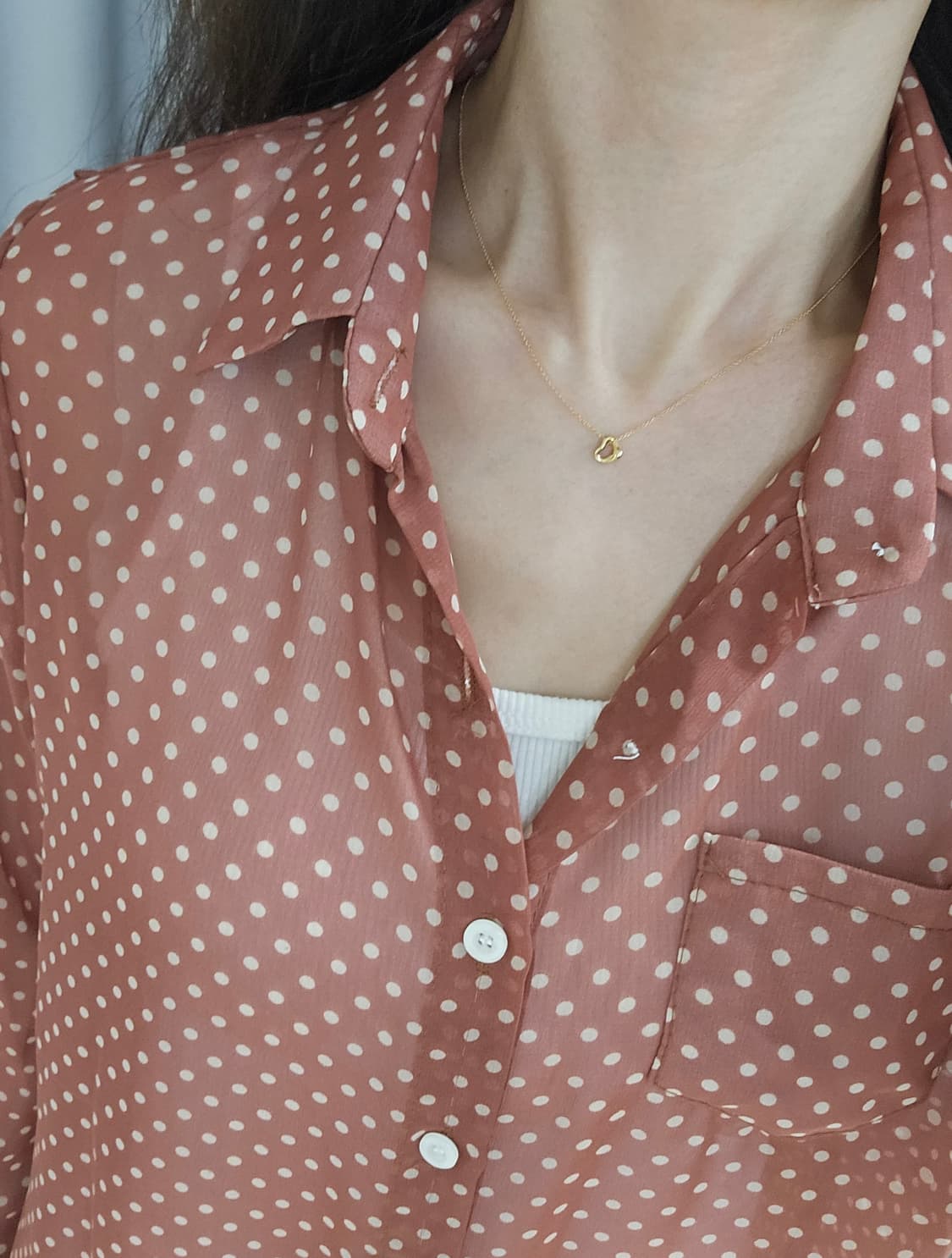 티파니앤코 오픈하트 목걸이 18k 로즈골드 7mm [정품/풀구성] 상품이미지7