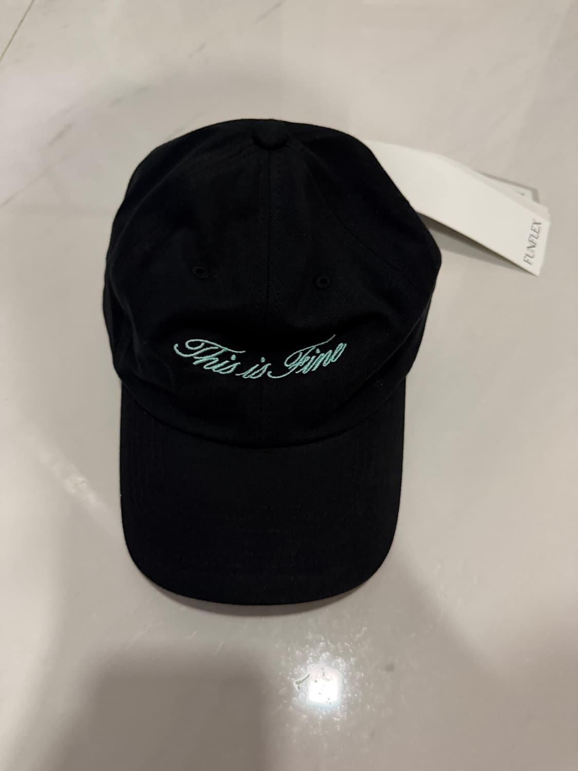 디스이즈파인(THIS IS FINE) 시그니처 볼캡 블랙 상품이미지2