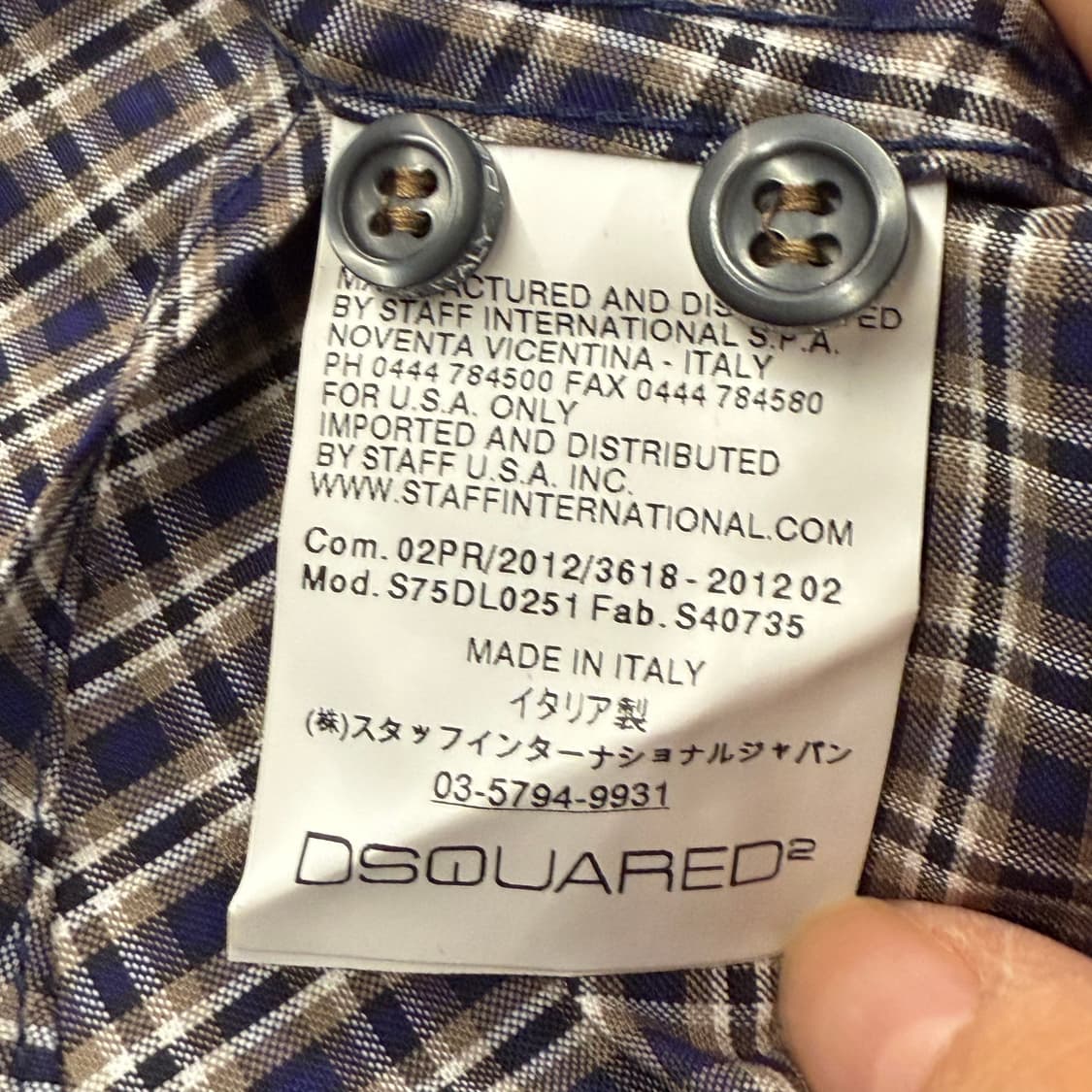 [정품/38] Dsquared2 체크 셔츠 b18 상품이미지6