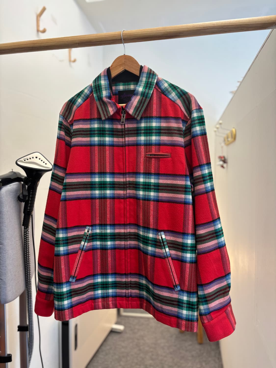 Stussy tartan check zip-up jacket 상품이미지1