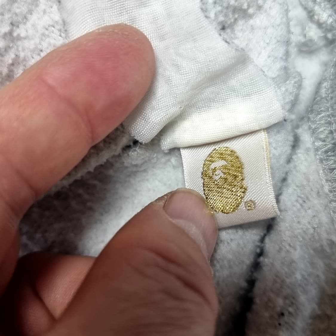 베이프 샤크 브릭 카모 후드집업 회색(m) 상품이미지6