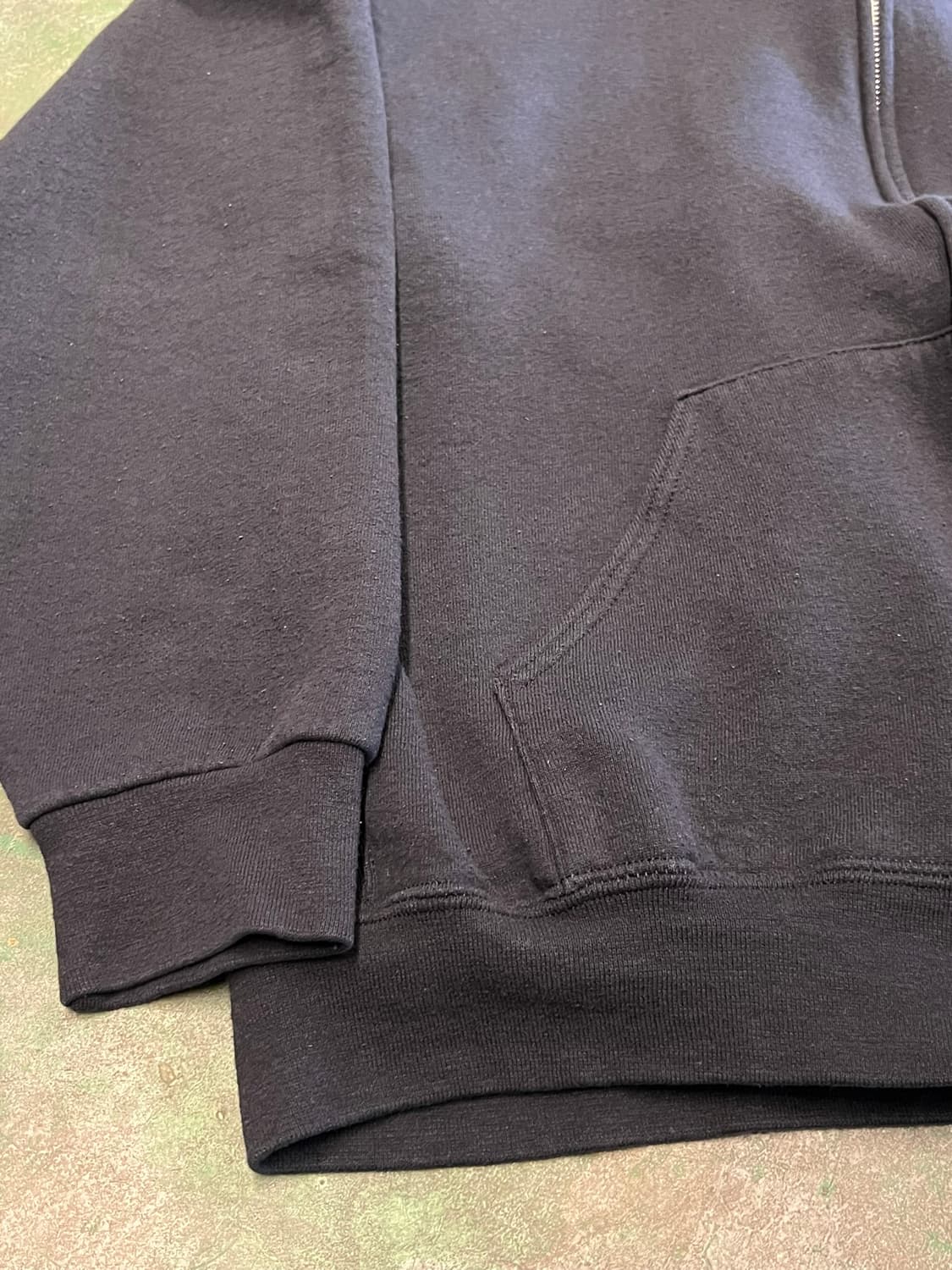 00's [2XL] Russell Athletic 블랭크 후드 집업 블랙 상품이미지6