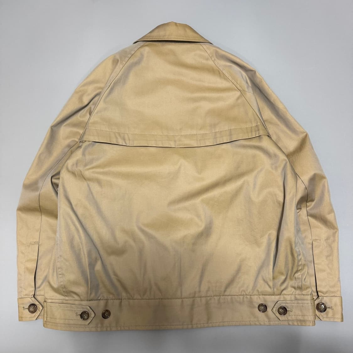 빔즈(BEAMS) 베이지컬러 코튼 더블 집업 트렌치 블루종 자켓 상품이미지5