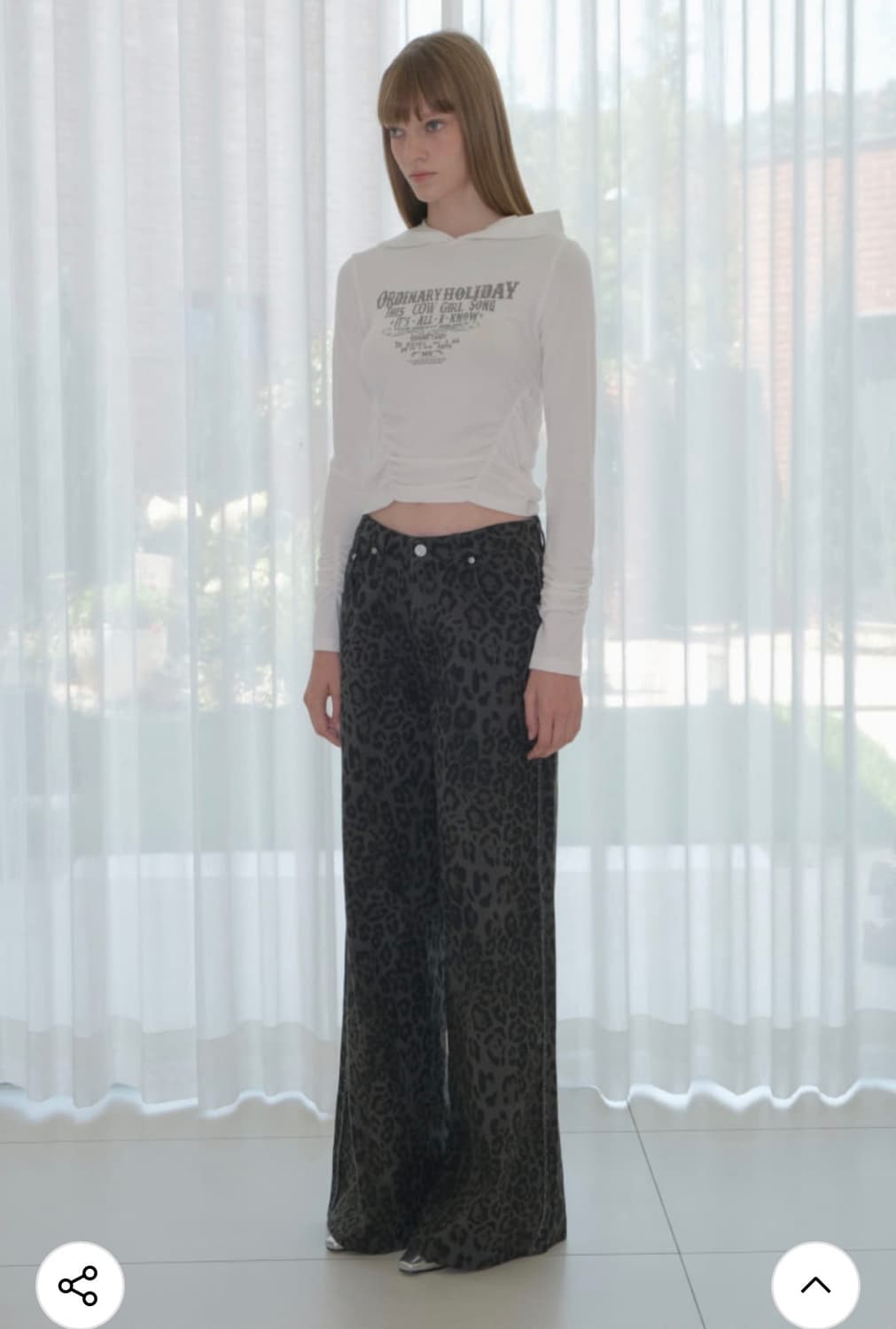 LEOPARD WIDE PANTS [KHAKI] 상품이미지2