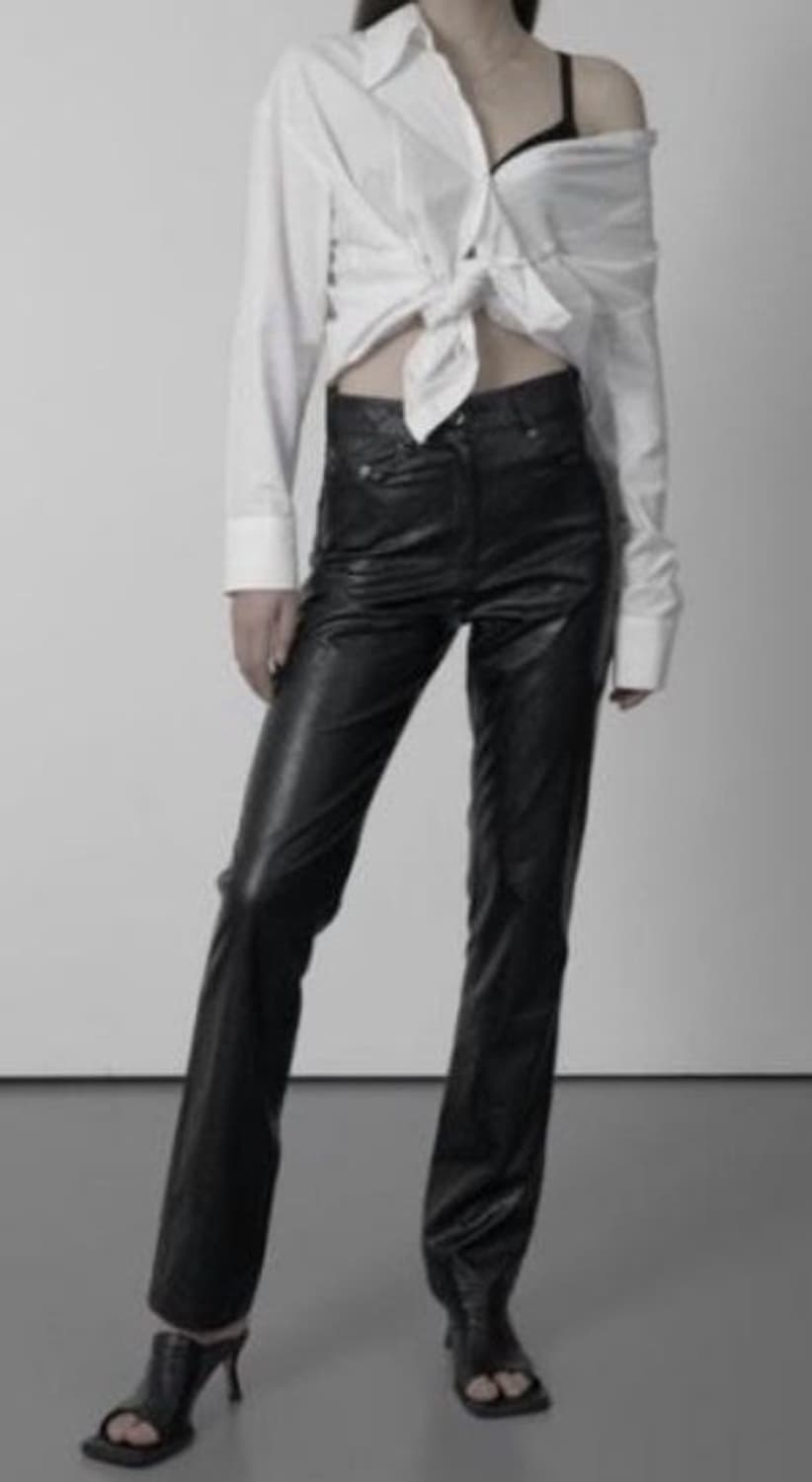 보헤미안서울 보헴서 크랙 레더 팬츠 m 가죽바지 상품이미지2