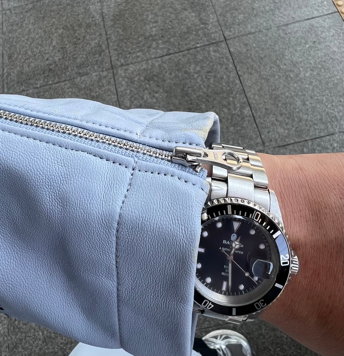 22ss 슈프림 고어텍스 레더자켓 라이트블루 상품이미지2