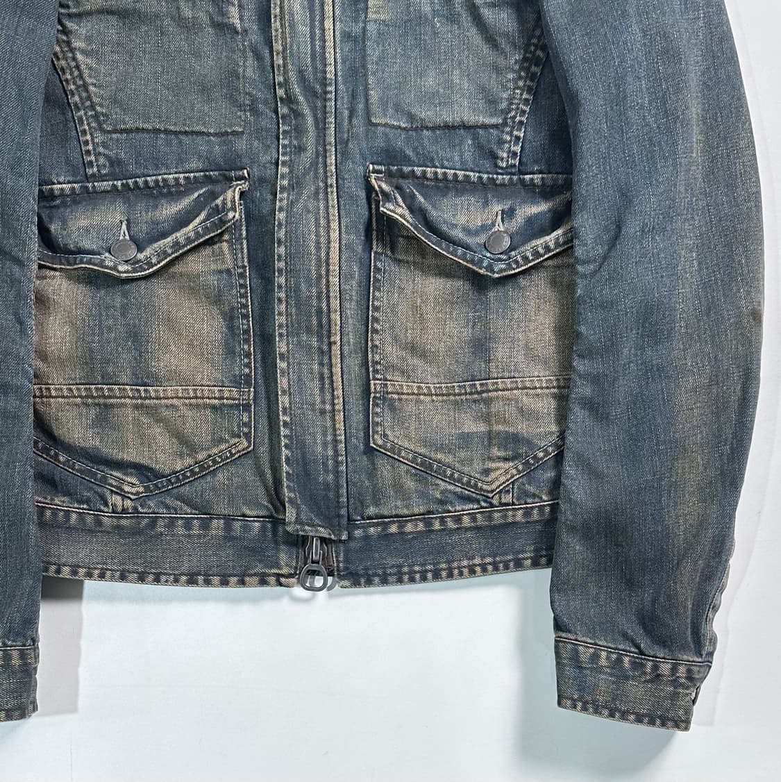 알마니 익스체인지 워시드 데님 자켓 상품이미지3