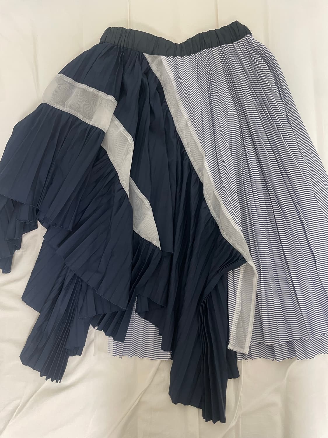 Sacai asymmetric pleats skirt 상품이미지1