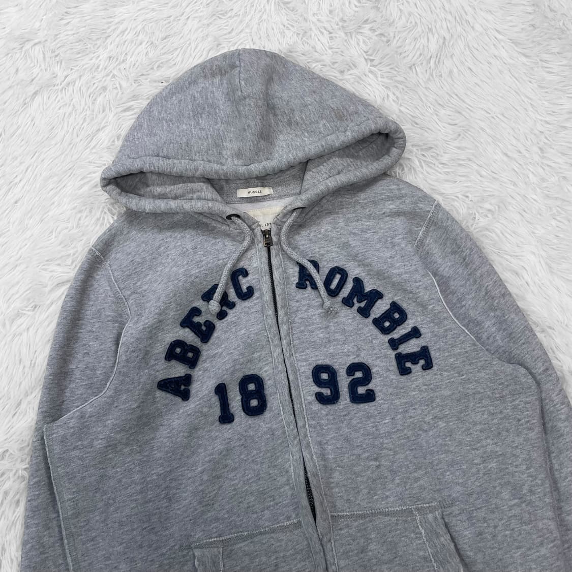 아베크롬비 아치 로고 후드집업 그레이 상품이미지3