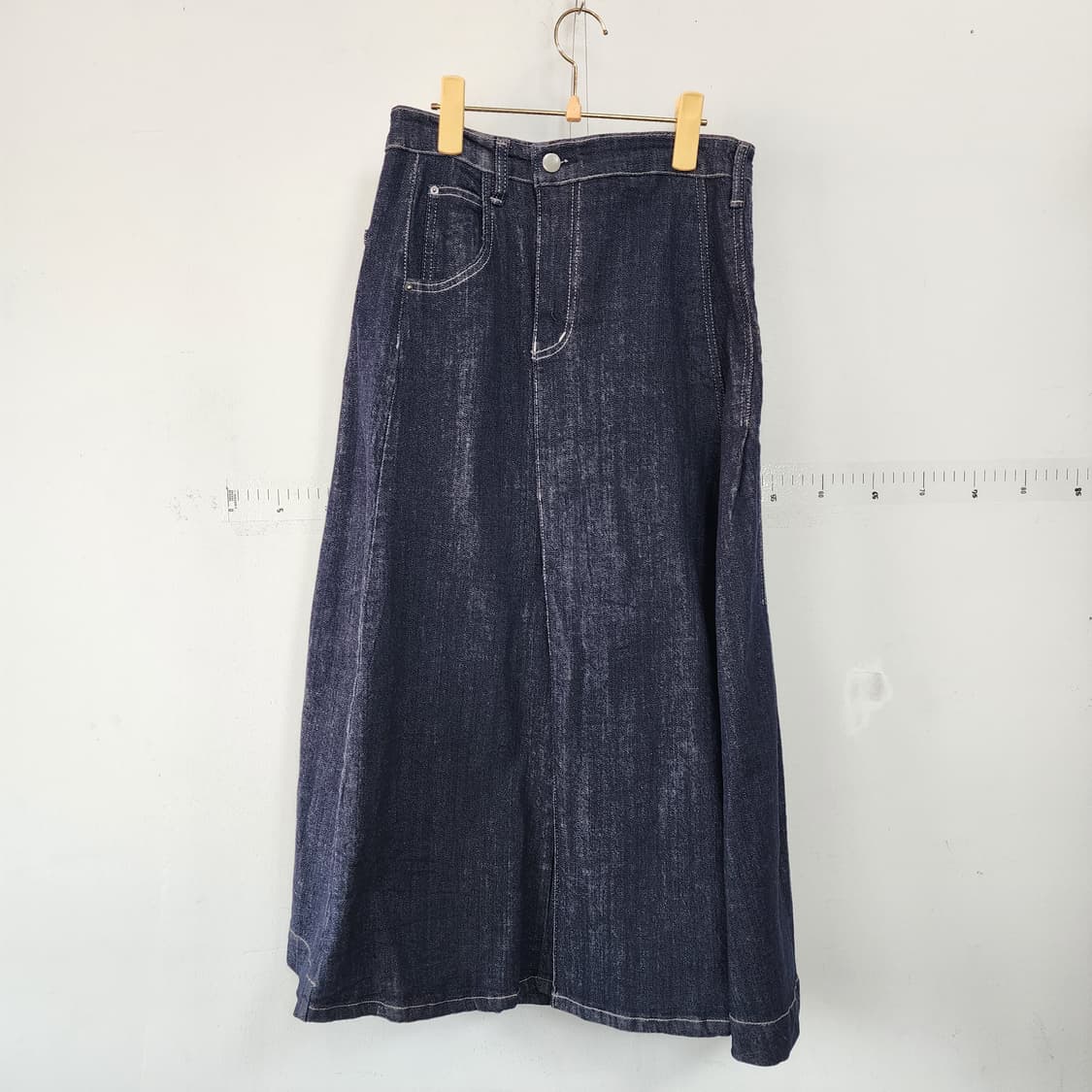 듀엘 청 데님 롱 스커트 상품이미지1