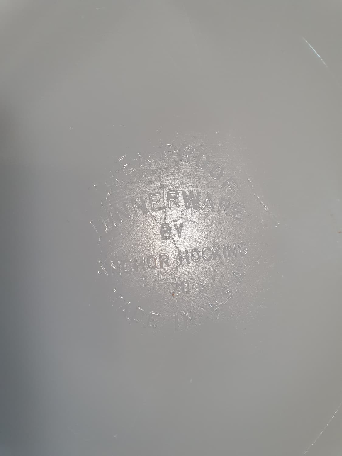 빈티지 앵커호킹 Anchor Hocking 밀크 글라스 접시 골든 쉘 G 상품이미지2