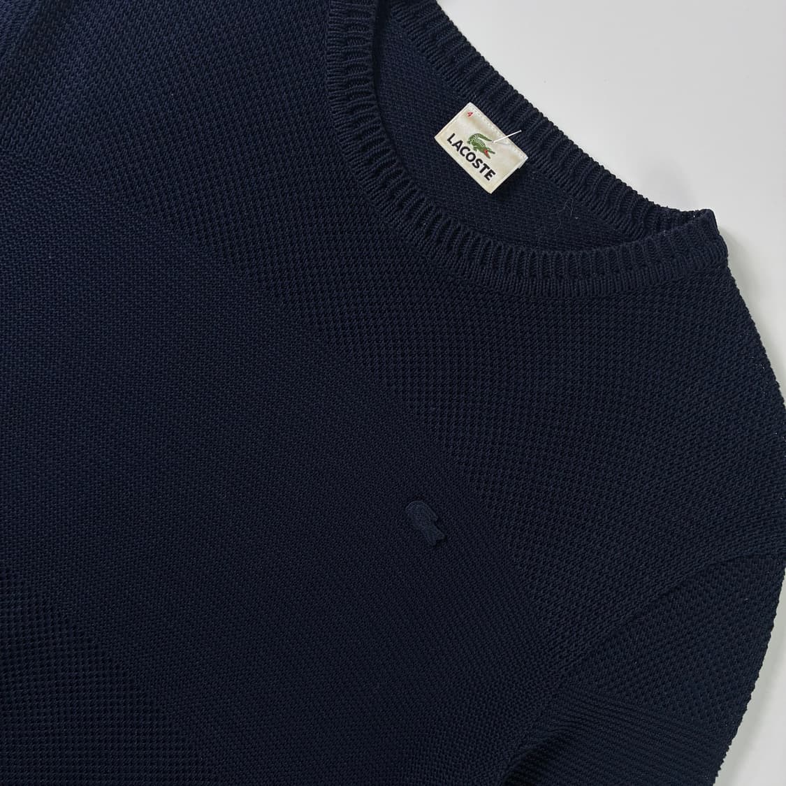 Lacoste  라코스테 코튼 네이비 크루넥 니트  상품이미지3