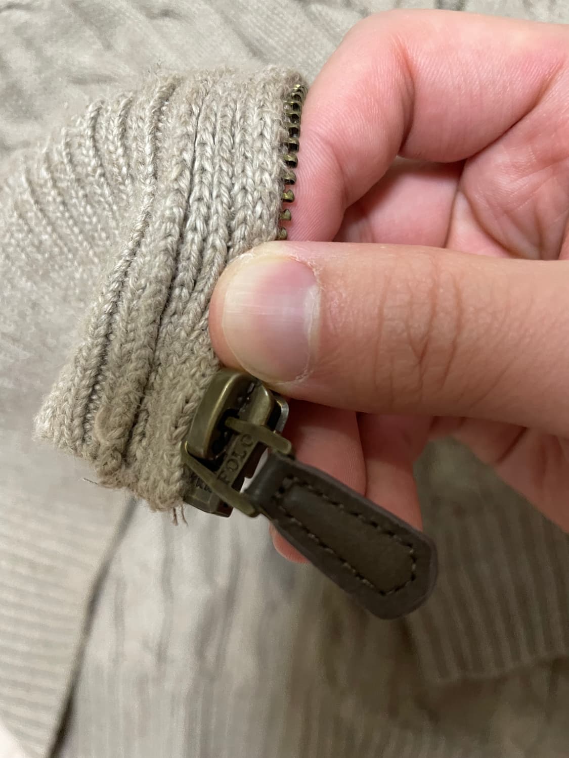 폴로 랄프로렌 꽈배기 니트집업XL(QR정품) 상품이미지5