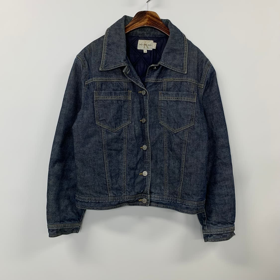 캘빈클라인 인디고 워싱 누빔 데님 자켓 상품이미지3