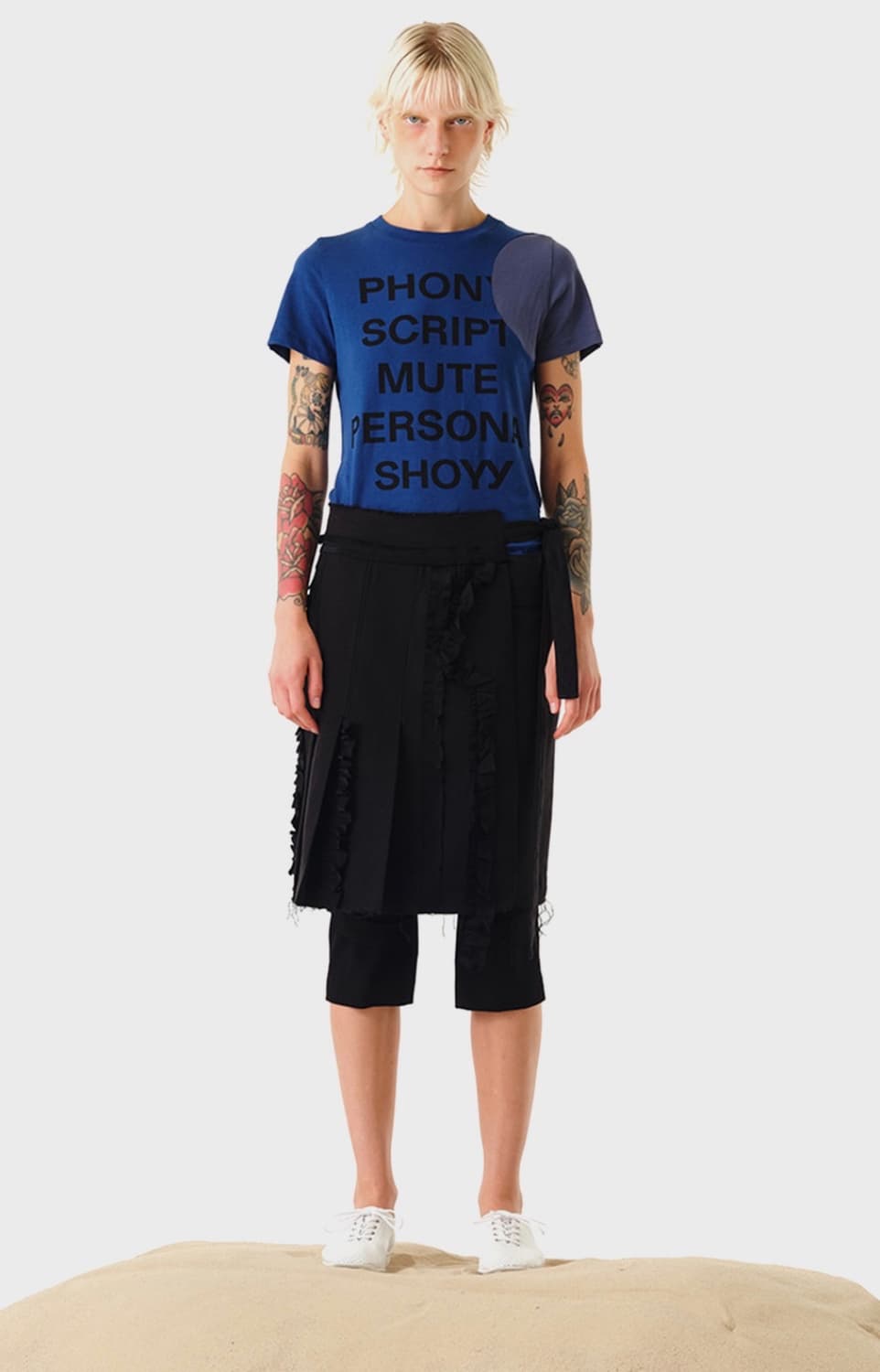 YY DOT TYPO TEE (blue) 상품이미지3