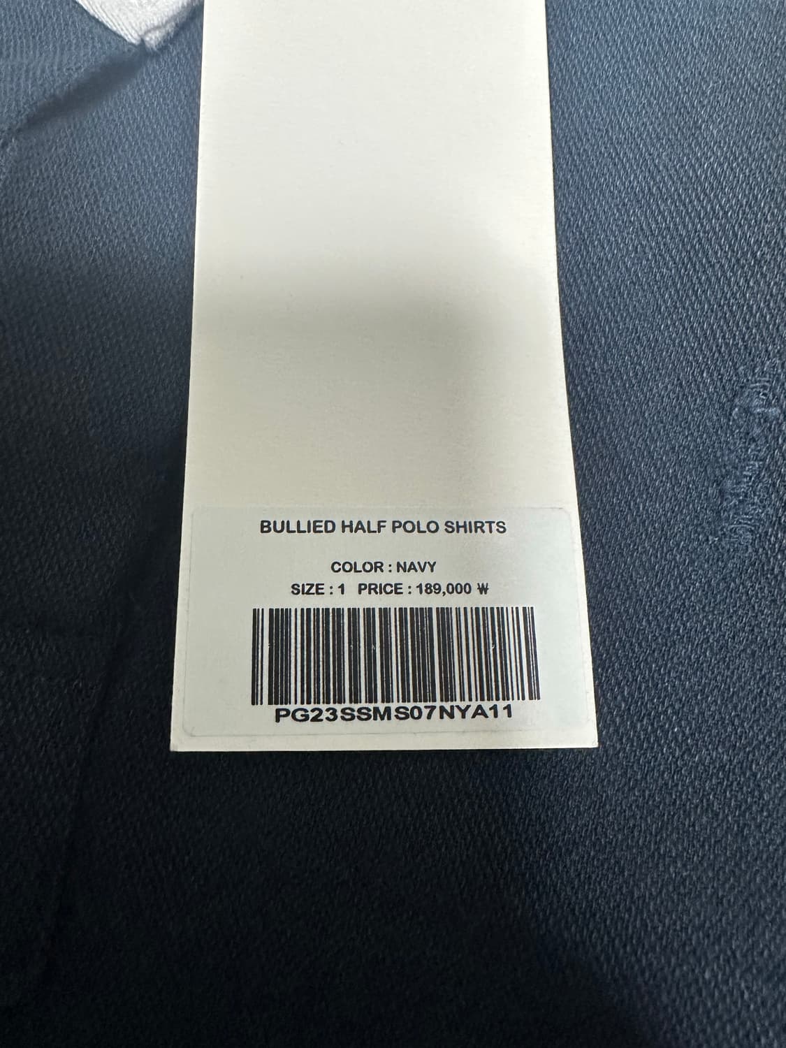 [1] PROJECT G/R 불리드 하프 폴로 네이비 상품이미지5