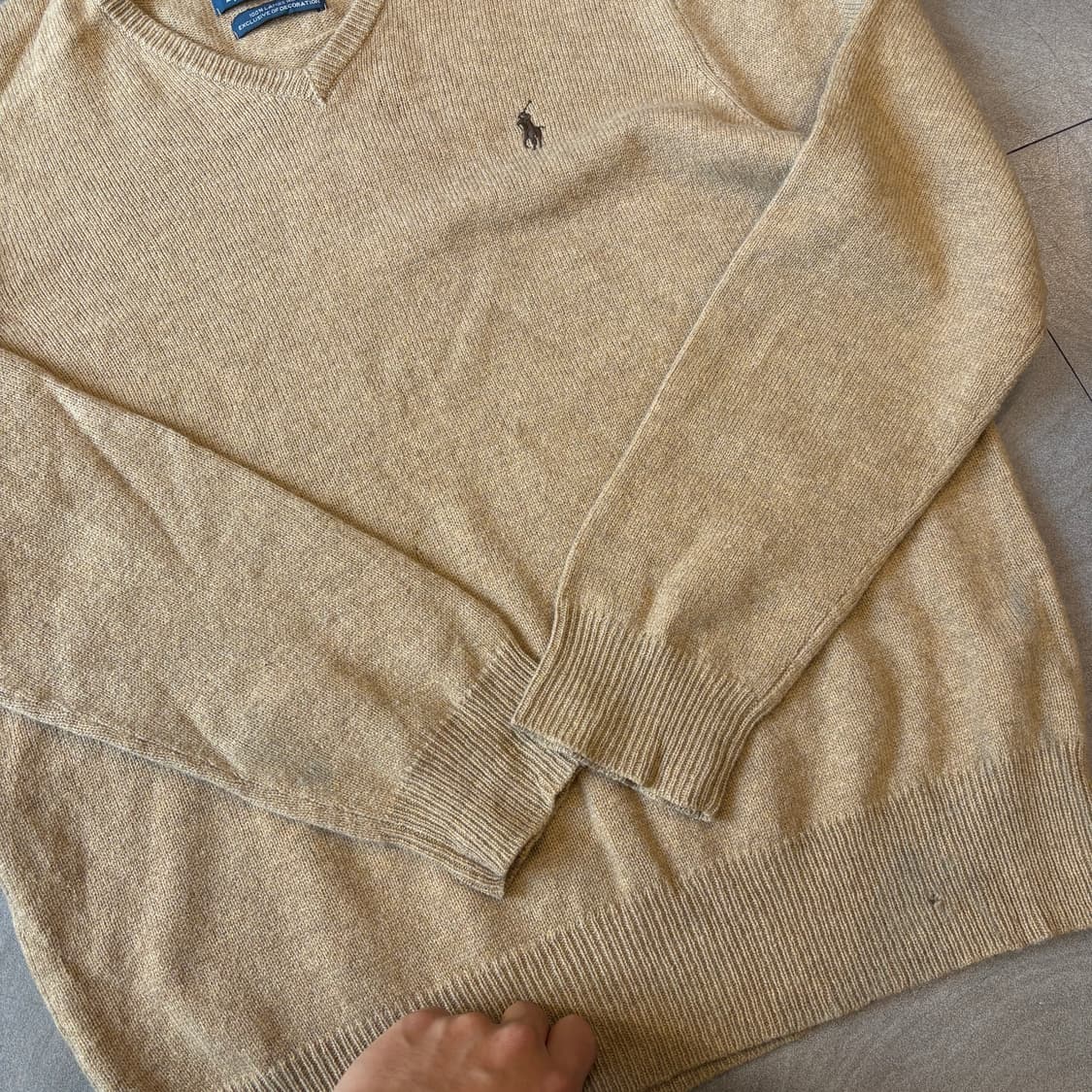 폴로 정품 베이지 렘스울 니트  상품이미지8
