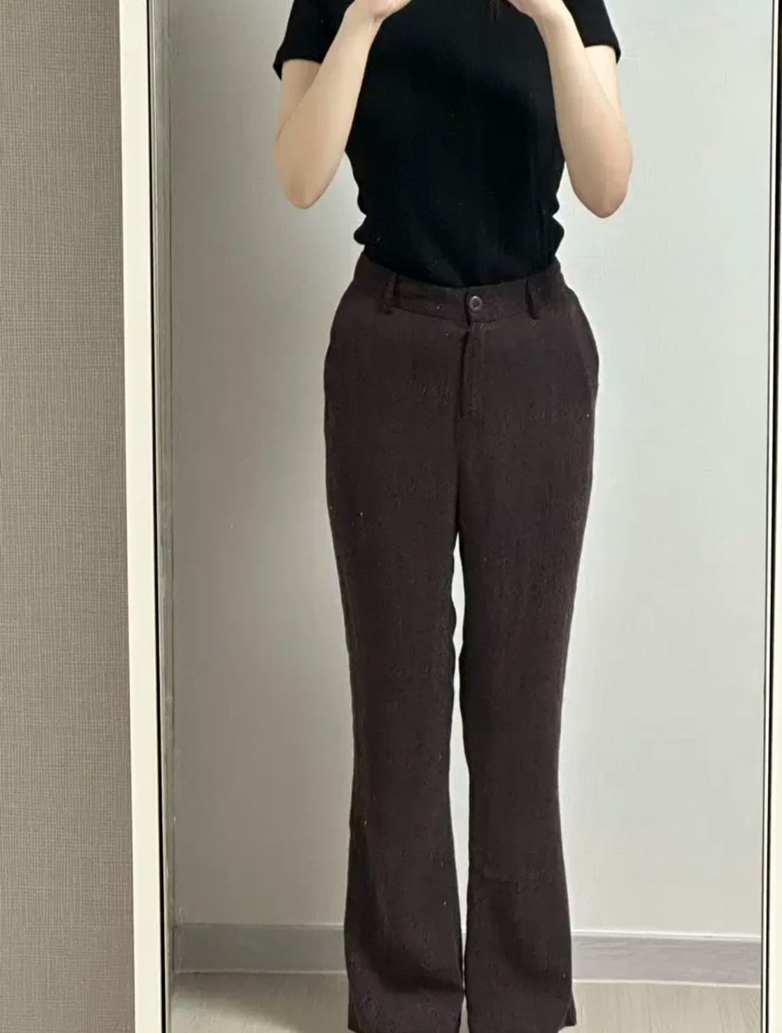 미스치프 자카드 팬츠 브라운 상품이미지1