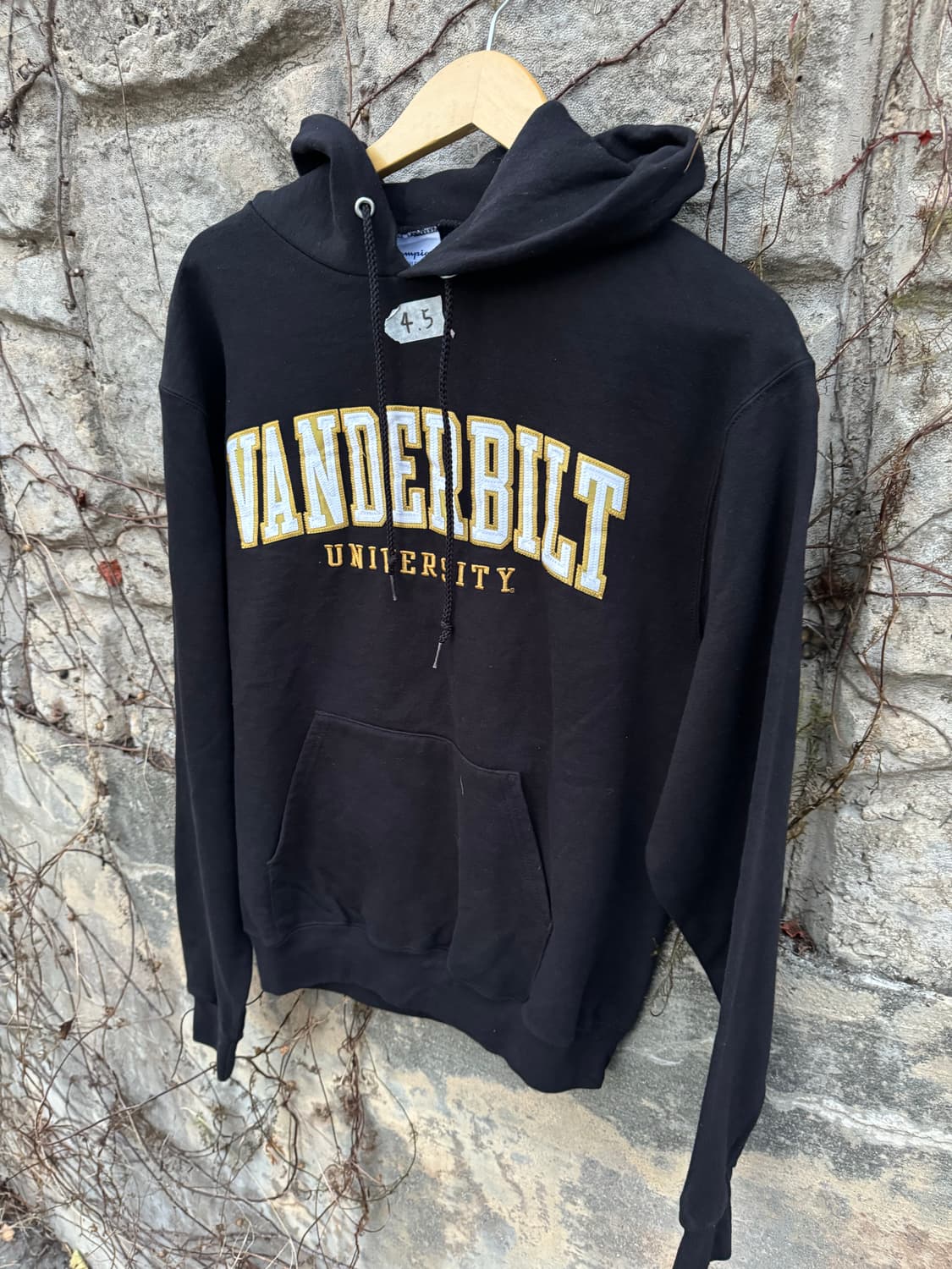 챔피온 빈티지 자수 로고 컬리지 후드티 블랙 후디 후드 m 상품이미지3