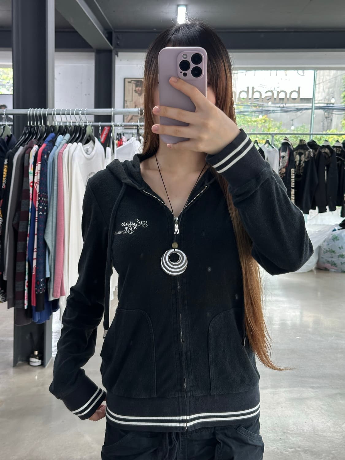 히스테릭글래머 히스걸빅로고 후드집업 상품이미지2