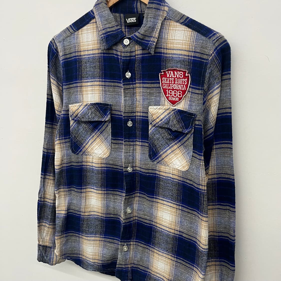 Vans 반스 체크 셔츠 남방 네이비 남m 상품이미지3