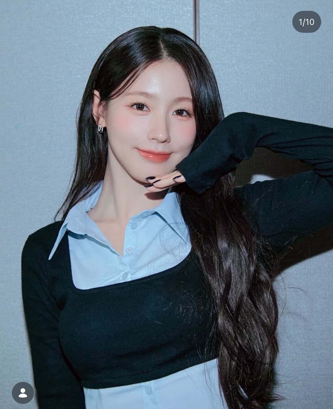 페인오어플레져 에블린 셔츠탑 블랙M 상품이미지3