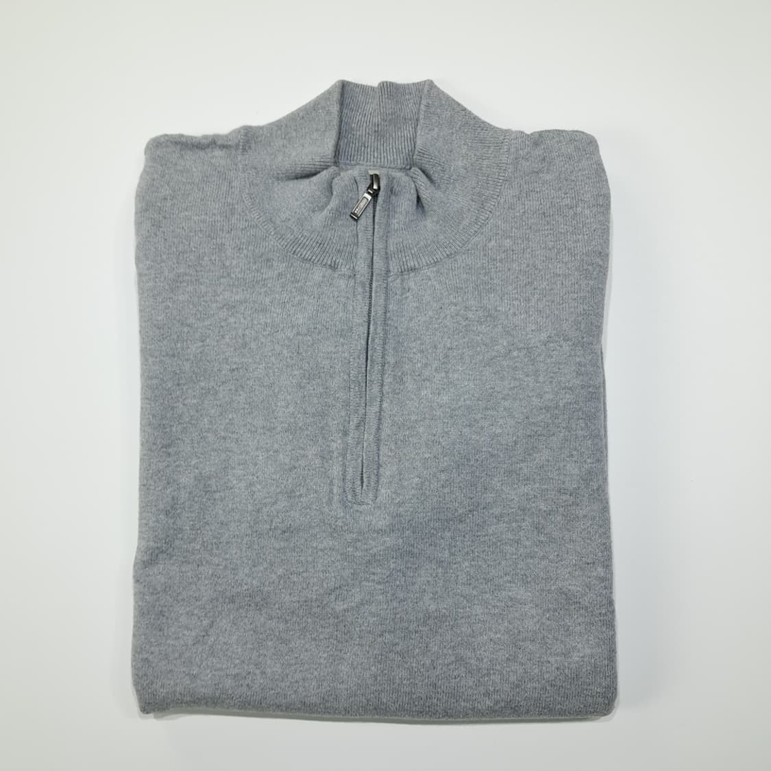 CL411 2XL 엘엘빈 00s 면캐시미어 하프집업 그레이 니트 스웨터 상품이미지7