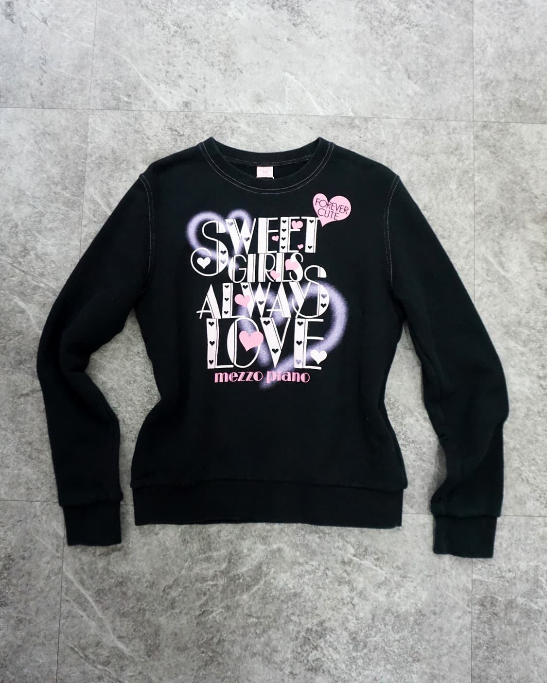 메조피아노 블랙 스웻셔츠 상품이미지1