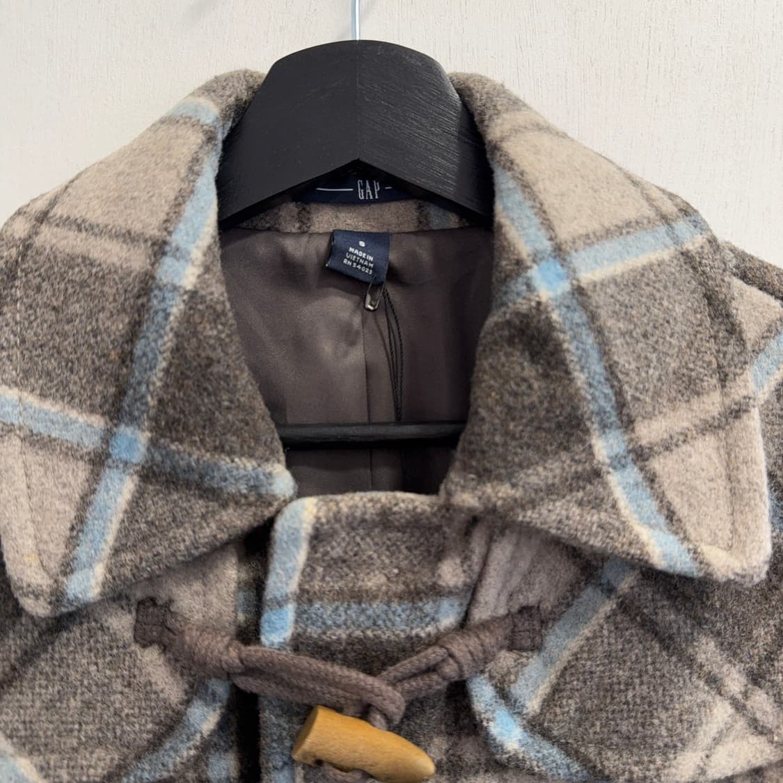 GAP plaid 울 더플 코트 상품이미지4