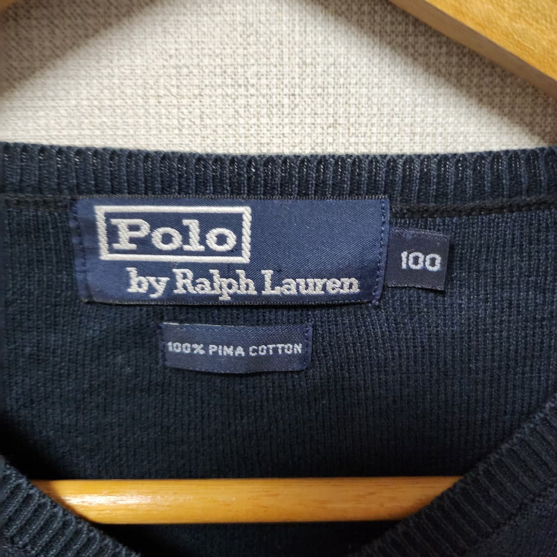 [100] 폴로 랄프로렌 네이비 V넥 니트 상품이미지3