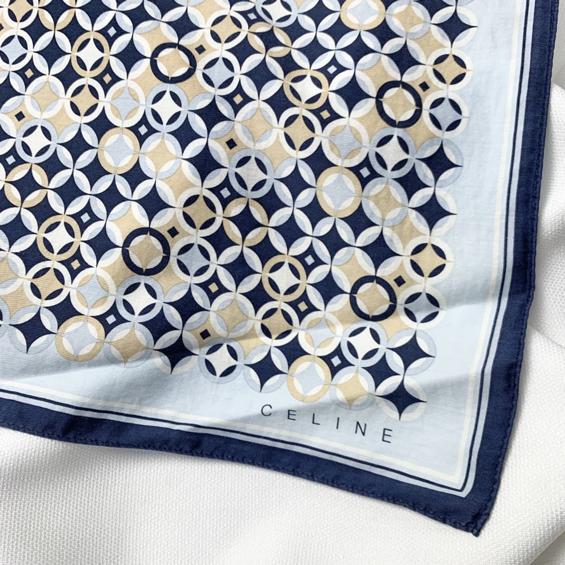 [정품] Celine 셀린느 기하학패턴 빈티지 쁘띠스카프 손수건 상품이미지2