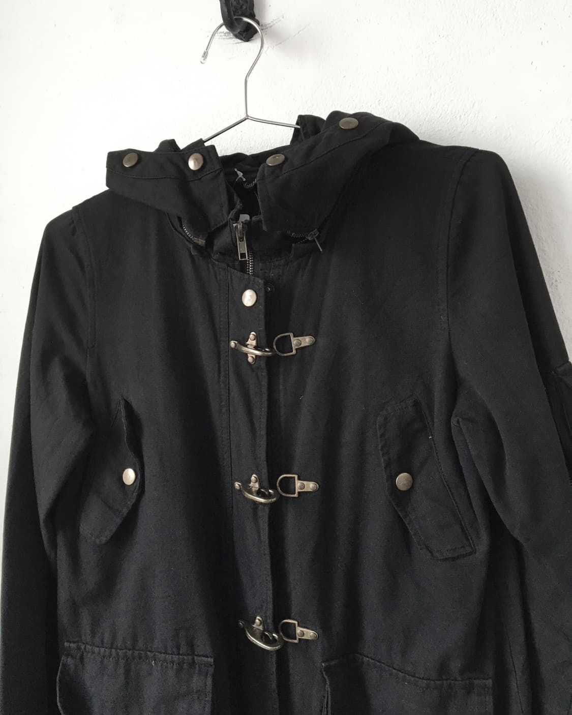 Stud point fireman button hood jacket 상품이미지4