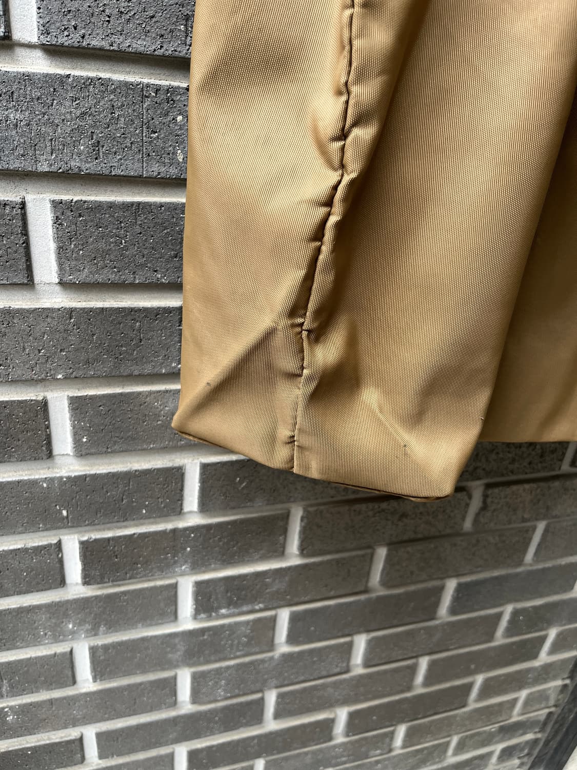 90s Courreges 꾸레쥬 코튼 쇼퍼백 카멜 상품이미지10