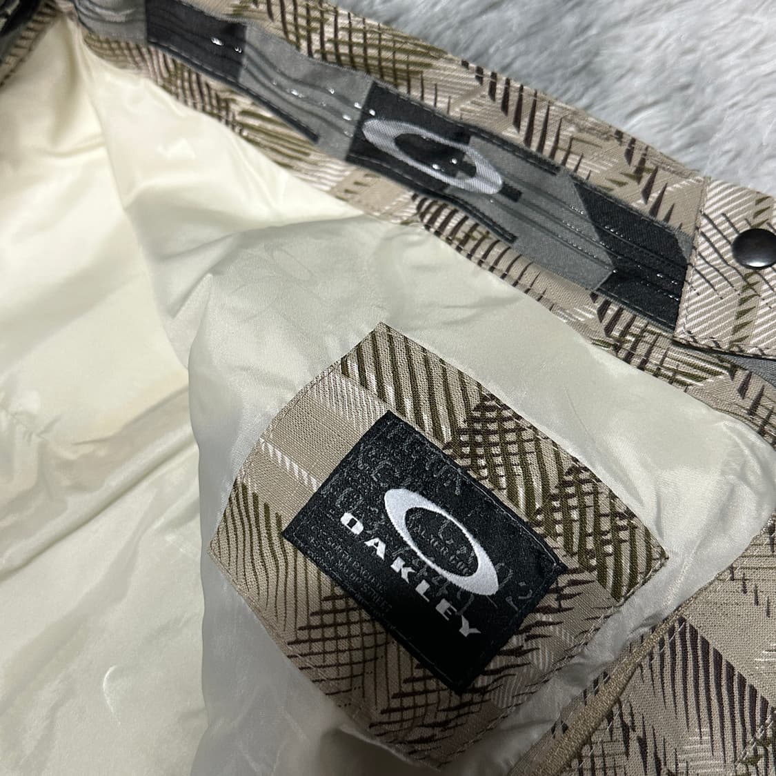 오클리 정품 배기핏 체크패턴 스키바지 XL 상품이미지5