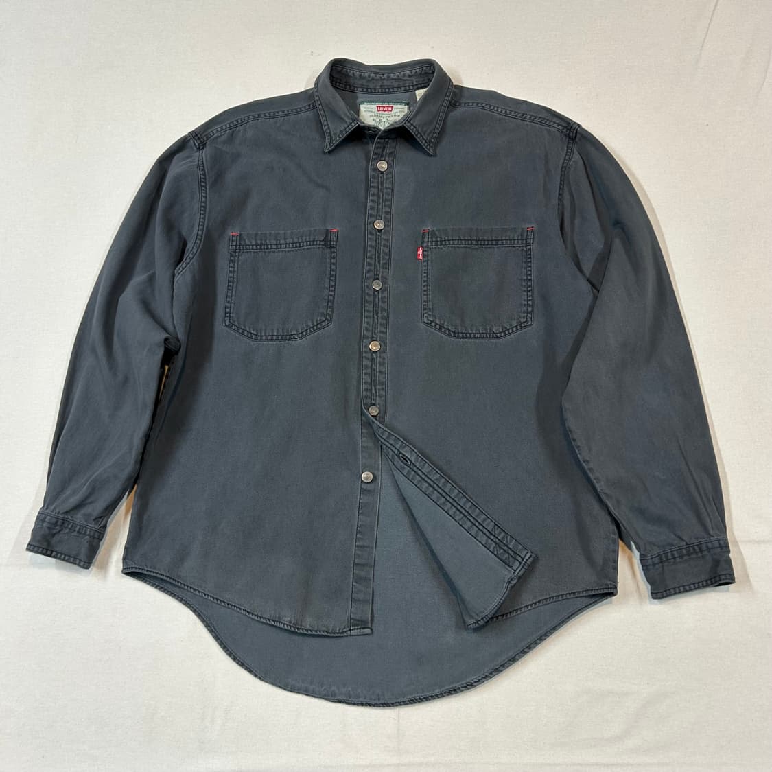 L) 리바이스 흑청 투포켓 워크 데님 셔츠 자켓 T버튼 타입 상품이미지1