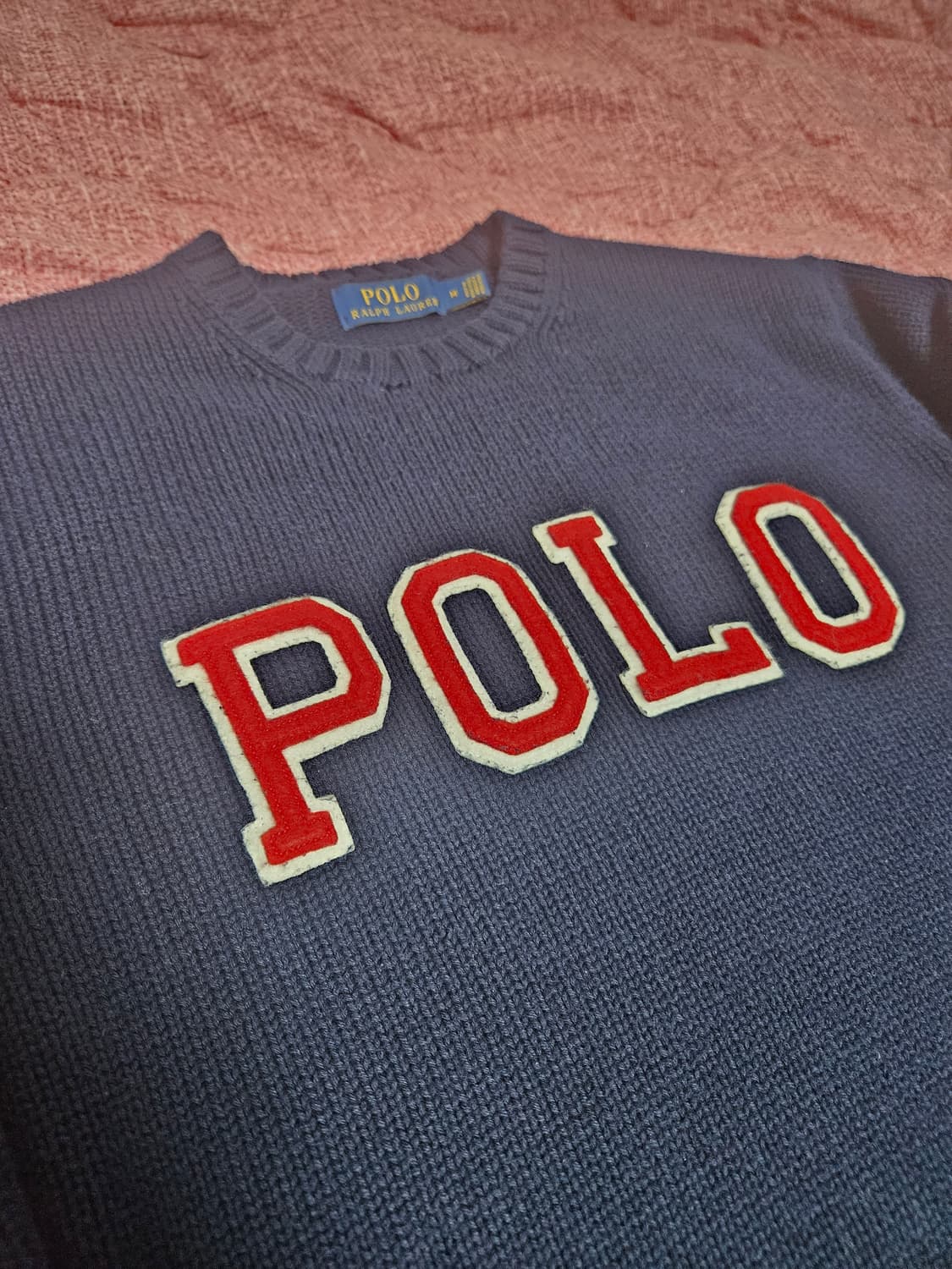 [M사이즈] 폴로 랄프로렌 로고 니트 네이비(변요한 착장) 상품이미지2