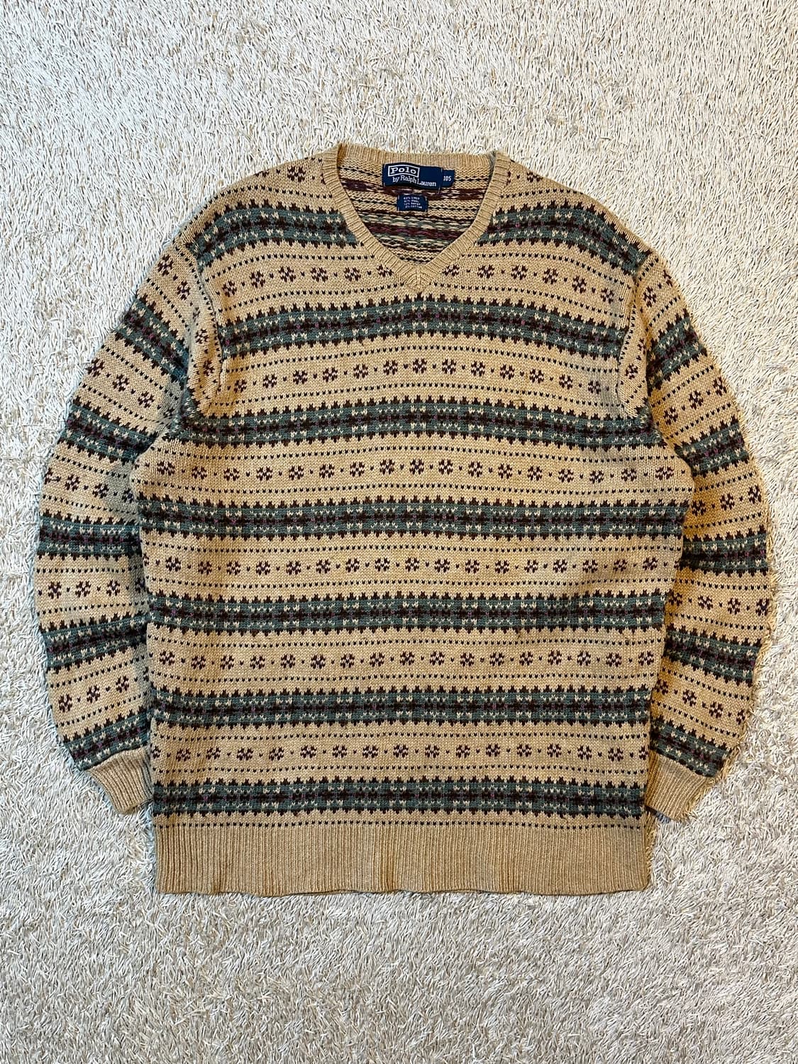 폴로 랄프로렌 노르딕 린넨 울 브이넥 니트 상품이미지1