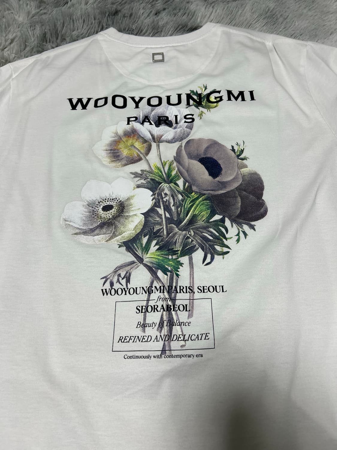 우영미 플라워 반팔 48 흰색 상품이미지2