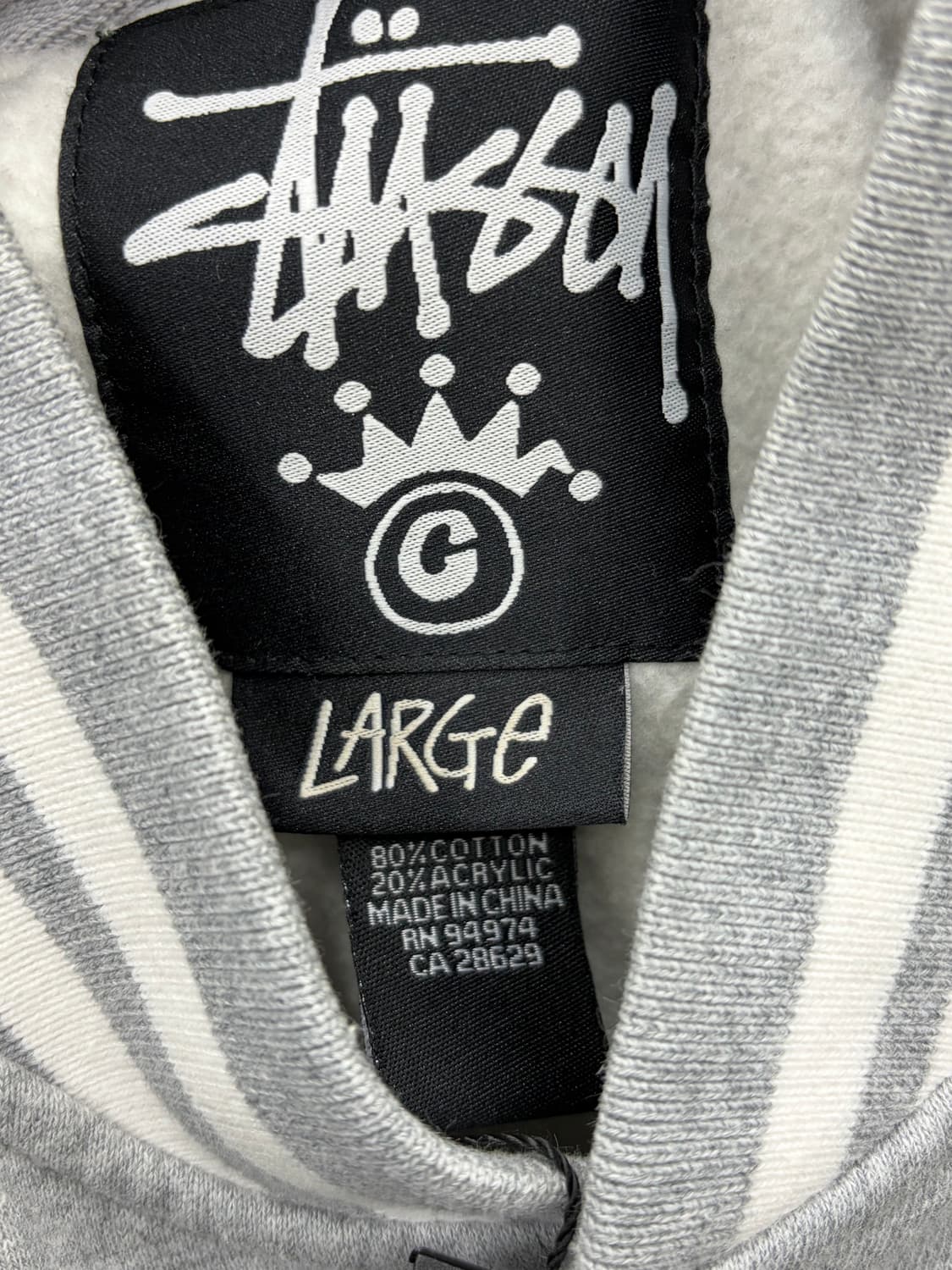 00s 스투시 스펠아웃 그레이 바시티 자켓 상품이미지6