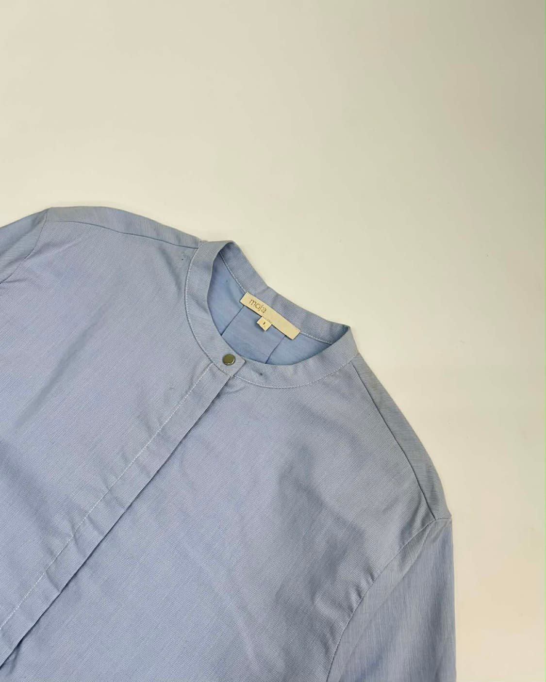 [1] Maje 마쥬 차이나넥 밴드 칼라 프릴 셔츠 블라우스 상품이미지3