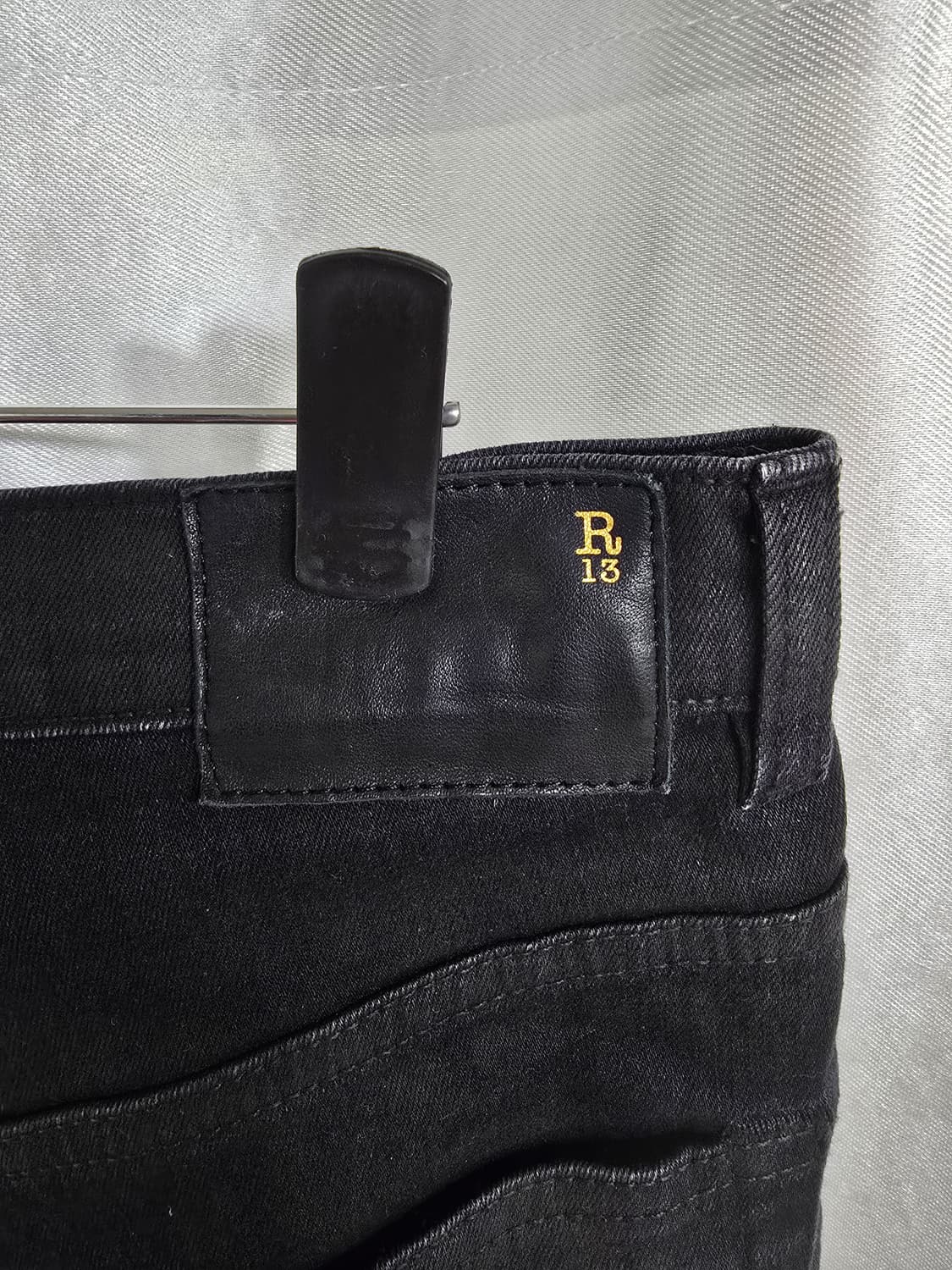 알써틴 블랙 배기핏 데님 팬츠 (1472) 상품이미지3