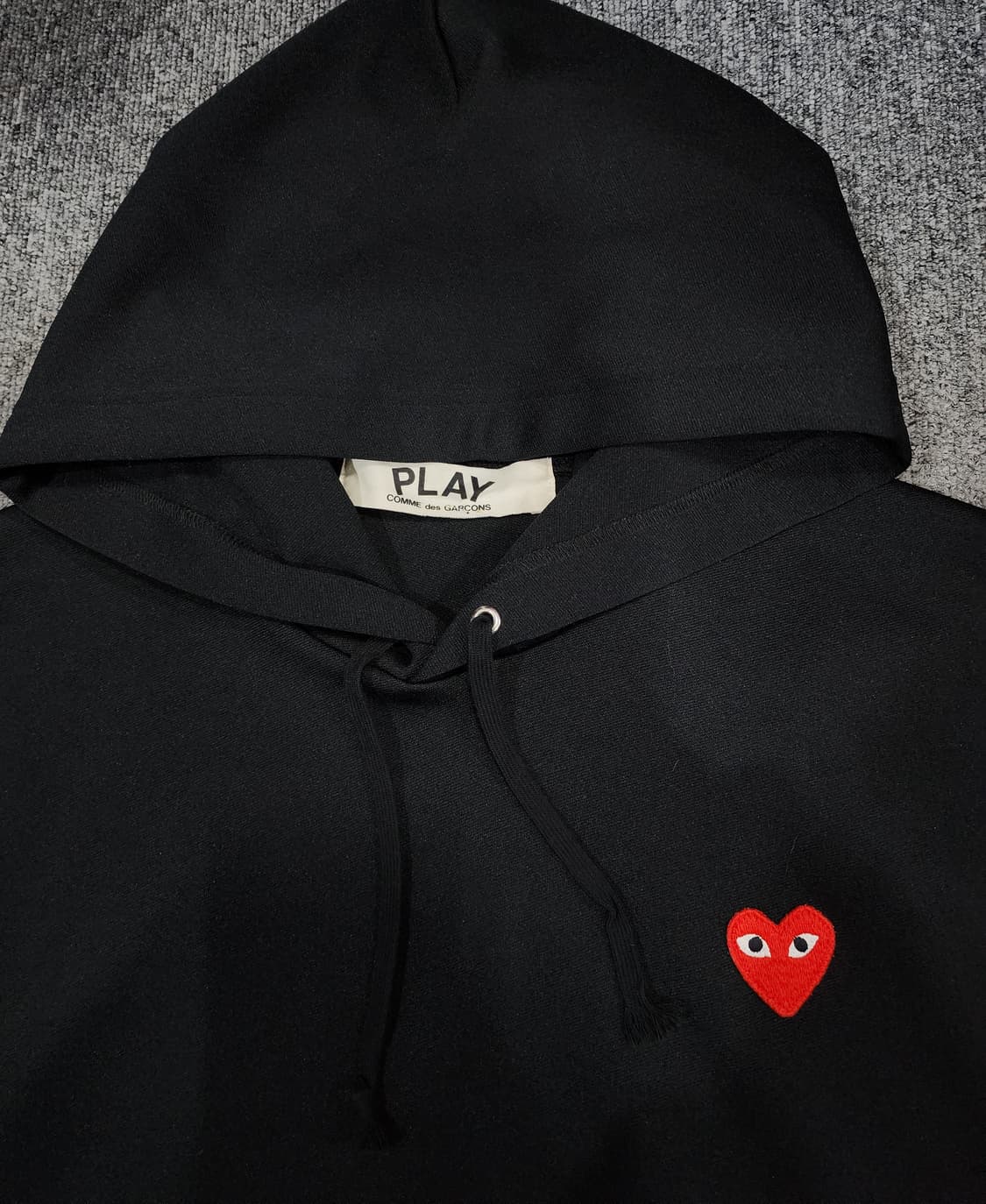 꼼데가르송 레드하트 와펜 후드티 L 상품이미지3