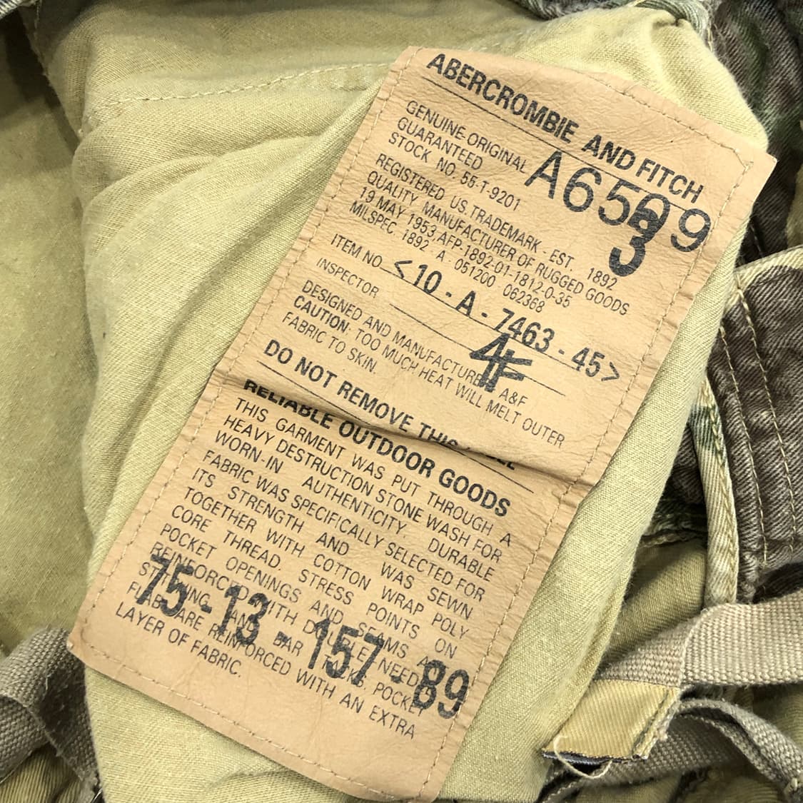 아베크롬비 카모 밀리터리 카고 팬츠 상품이미지7