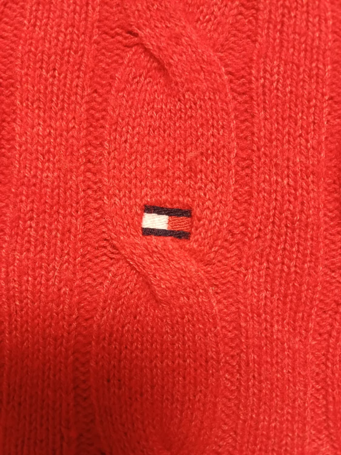 타미힐피거 케이블 니트 / 레드 / S / 정품 상품이미지3
