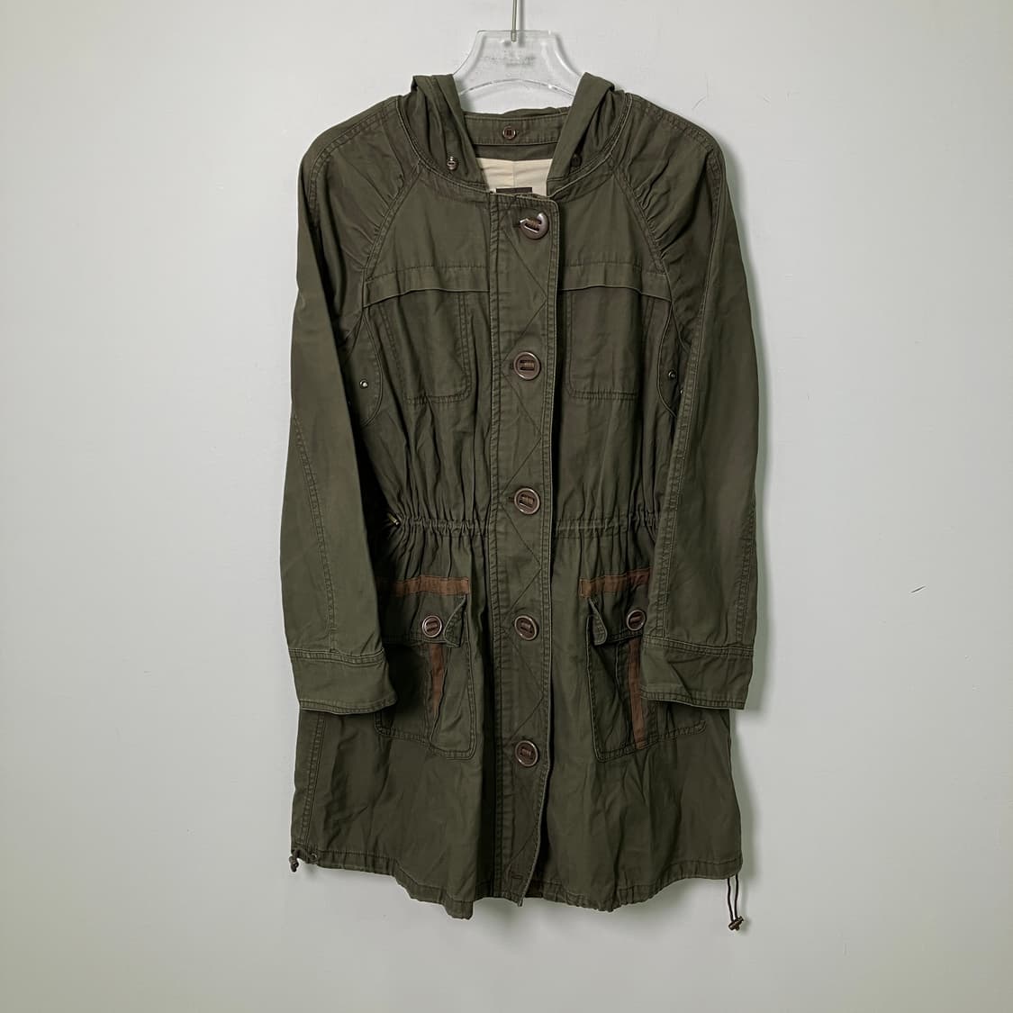 아츠로 타야마 카키 롱야상 점퍼 38 상품이미지1