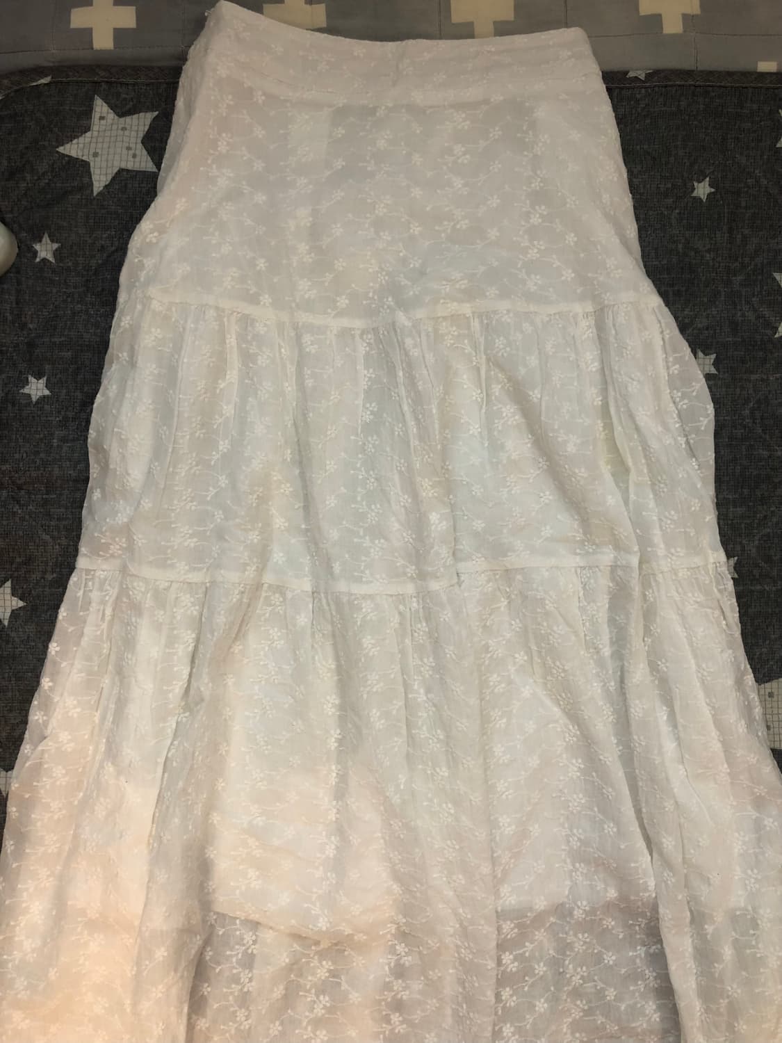 모리걸 화이트 롱스커트 상품이미지2