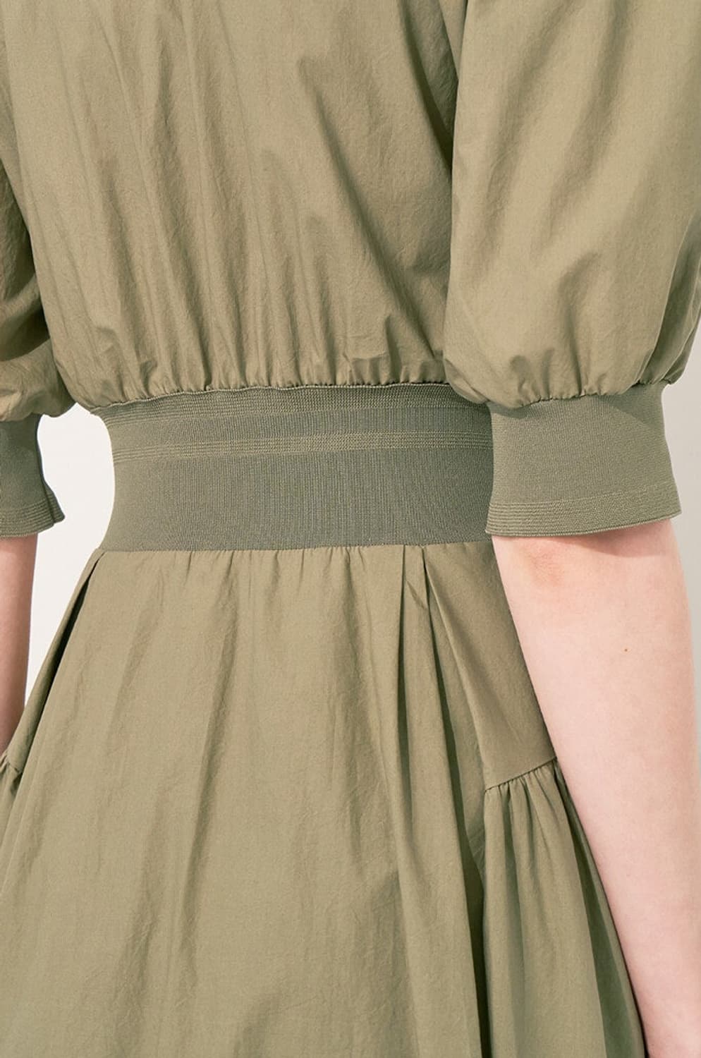 (55사이즈)한섬 타임 브이넥 밴딩 집업 롱원피스 상품이미지5