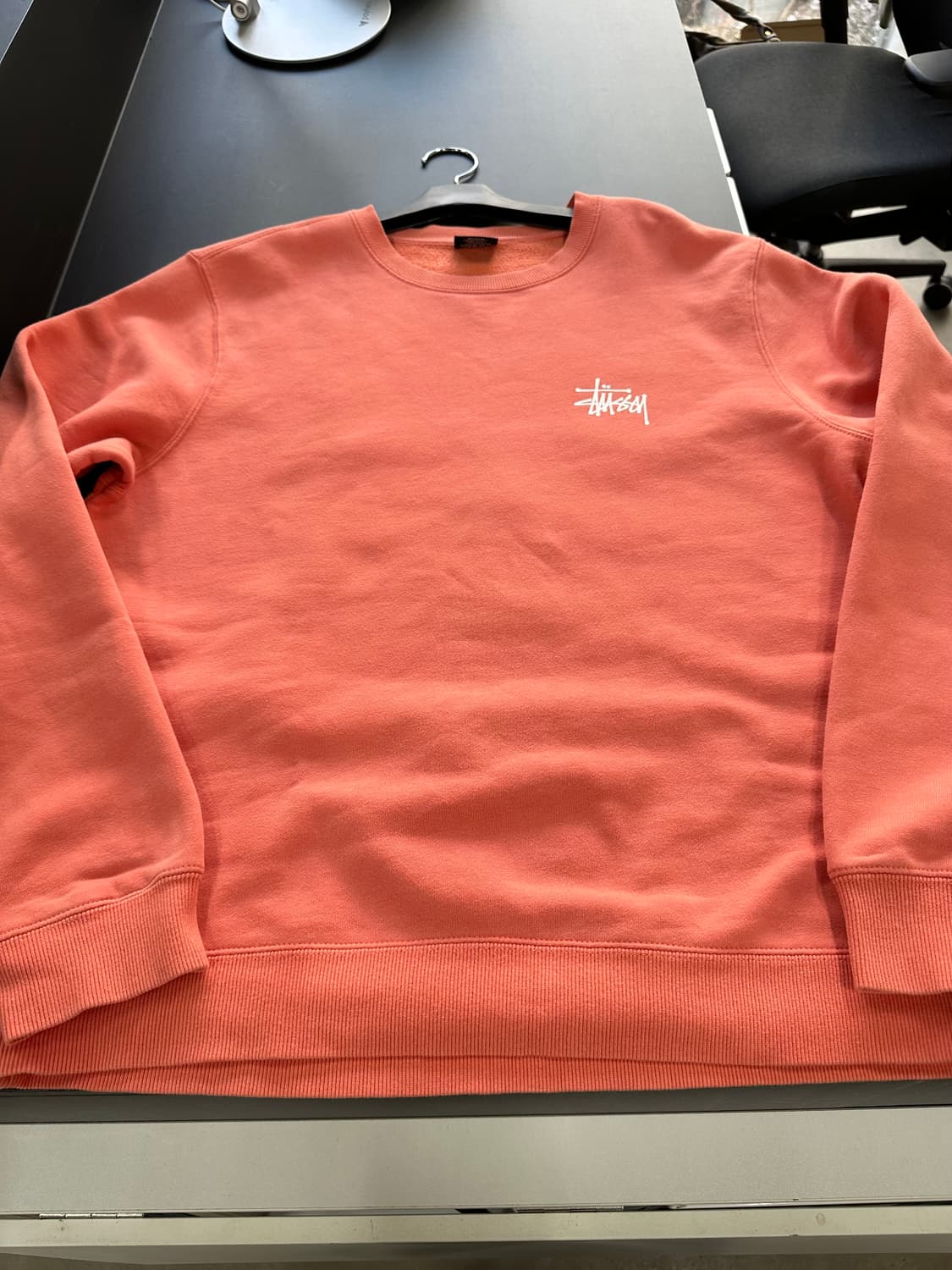 스투시 백로고 맨투맨 오렌지 상품이미지5